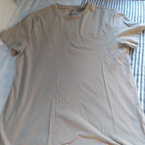 Mens H & M Light Tan, Beige, Sand Color T-shirt Tee